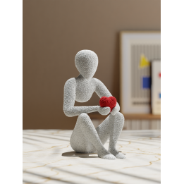 Decoratief beeldje met hart – Minimalistische cadeau-idee uit 3D-print – Modern beeldje