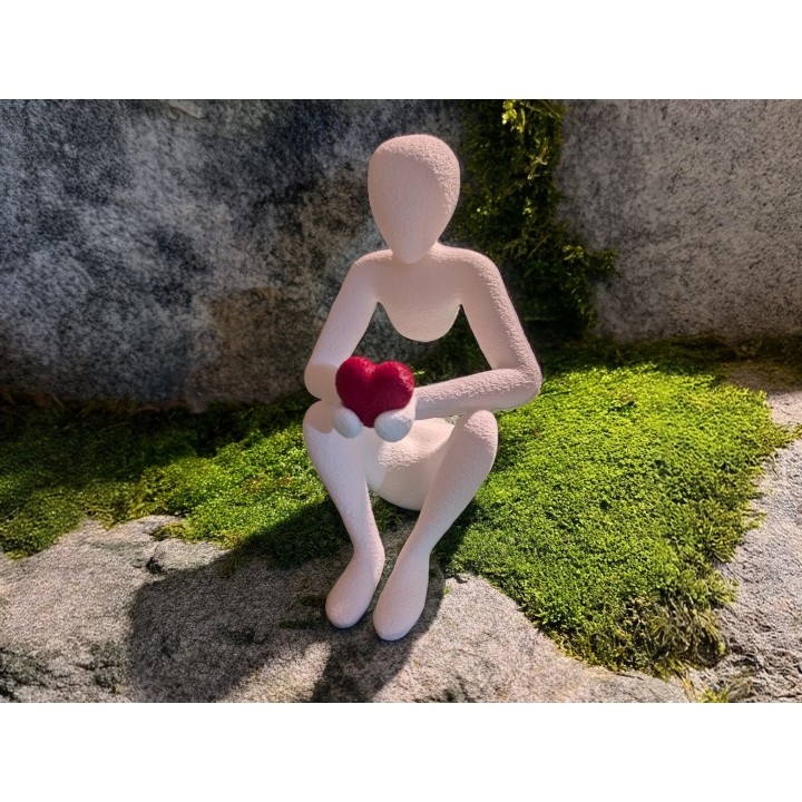 Decoratief Beeldje met Hart | Minimalistisch 3D-Design