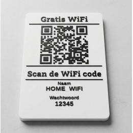 WiFi QR-codebord op Maat – 3D-geprint Bordje voor Eenvoudig Inloggen